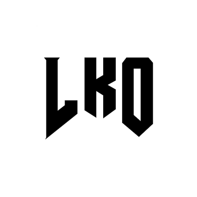 Diseño de logotipo de LKO para una empresa de tecnología LKO diseño de logotipo combinación de colores blanco y negro LKO logotipo LKO vector LKO diseño LKO icono LKO alfabeto LKO tipografía diseño del logotipo