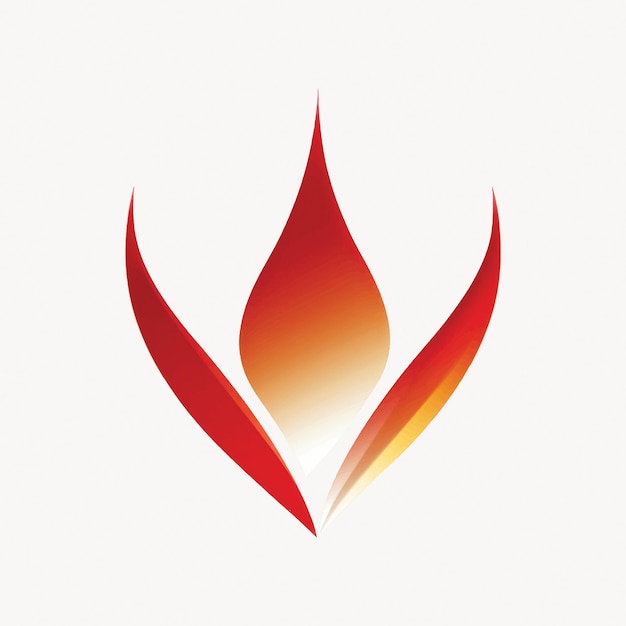 Diseño de logotipo de llama abstracta