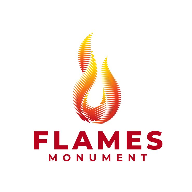 Vector diseño de logotipo de llama de fuego de antorcha ardiente logotipo de monumento