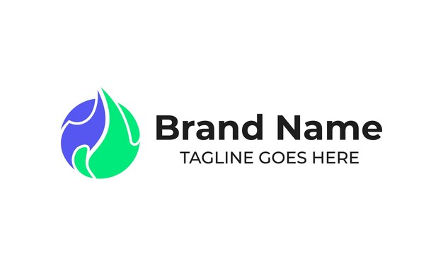diseño de logotipo de llama de fuego de círculo abstracto profesional moderno forma de arte vectorial