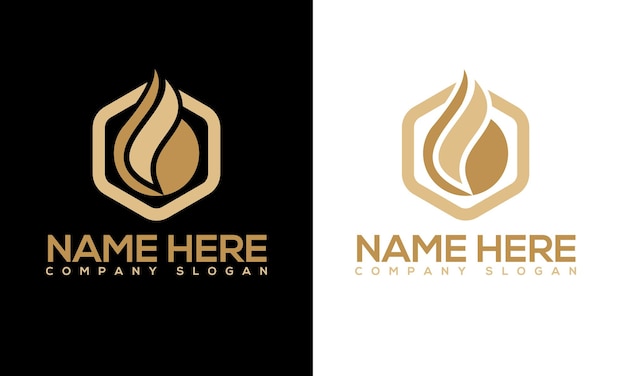 Diseño de logotipo de llama de fuego