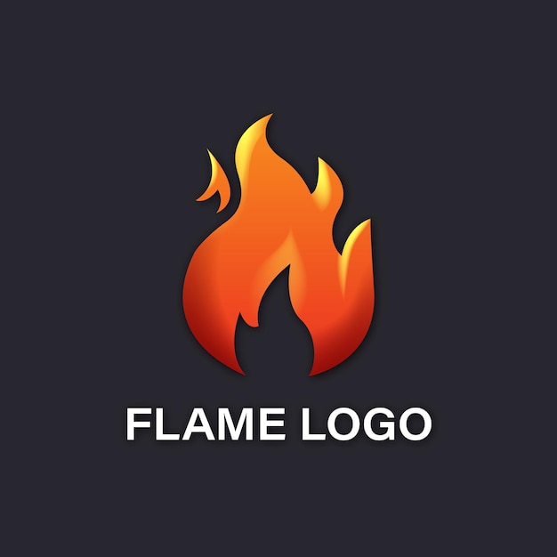 diseño del logotipo de la llama con gradiente
