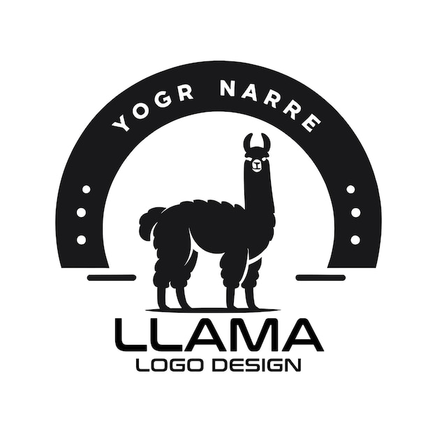 Diseño del logotipo de Llama Vector