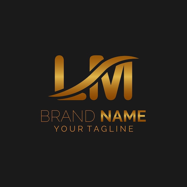 Diseño del logotipo de LM Artístico moderno y impresionante basado en las iniciales de LM Logotipo del icono del alfabeto