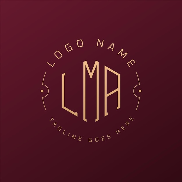 Diseño de logotipo de LMA de lujo Letra elegante LMA Monograma Logotipo minimalista Poligono LMA Templata de diseño de logotipo