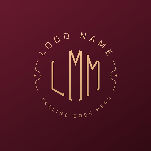 Diseño de logotipo LMM de lujo Letra elegante LMM monograma Logotipo minimalista Poligono LMM plantilla de diseño de logotipo