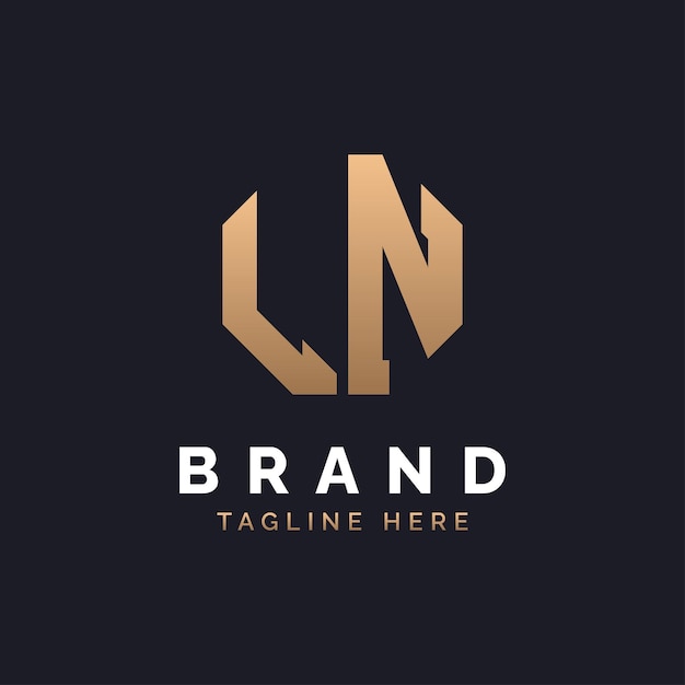 Diseño de logotipo LN Moderno Minimal Elegante y lujoso Logotipo LN Alfabeto Letra LN Diseño de Logotipo para la identidad empresarial corporativa de la marca