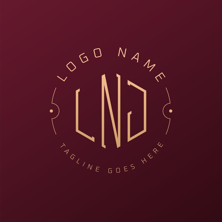 Vector diseño de logotipo de lnj de lujo letra elegante lnj monograma logotipo minimalista poligono lnj modelo de diseño de logotipo