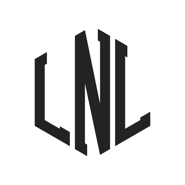 Diseño del logotipo de LNL Letra inicial LNL Monograma Logotipo con forma de hexágono