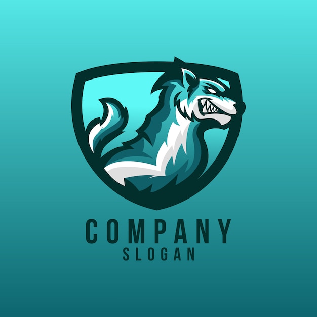 diseño de logotipo de lobo