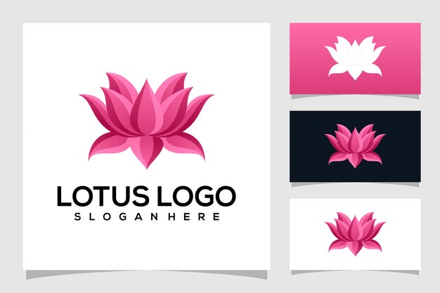 Diseño de logotipo de loto abstracto