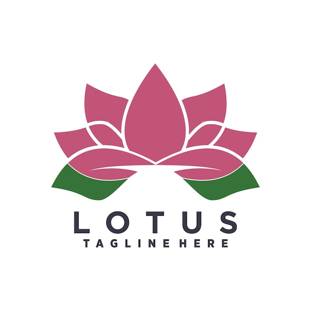 Diseño de logotipo de loto de belleza con estilo creativo.