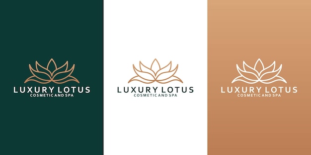 Diseño de logotipo de loto de belleza para su spa de negocios, salón, yoga