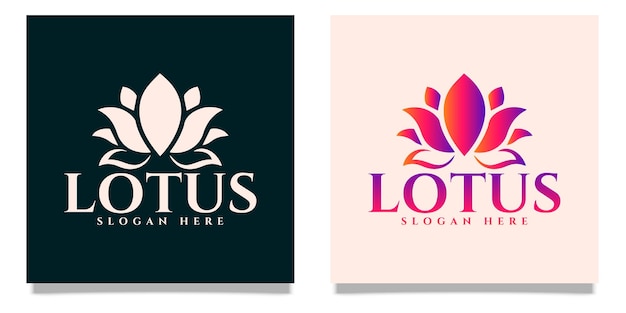Diseño de logotipo de loto, negocio de spa, plantilla de diseño de logotipo de loto