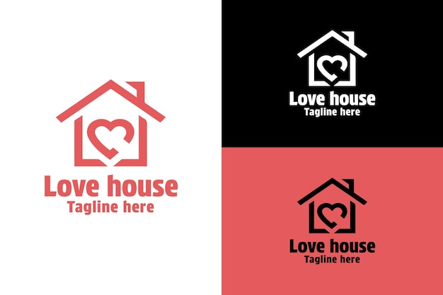 diseño de logotipo de love house