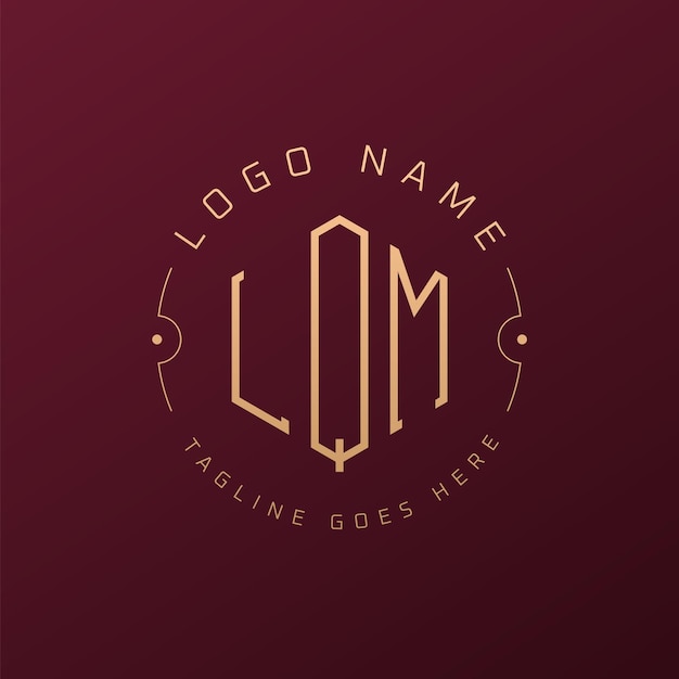 Diseño de logotipo de LQM de lujo Letra elegante LQM Monograma Logotipo minimalista Poligono LQM Modelo de diseño de logotipo