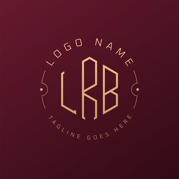 Vector diseño de logotipo de lrb de lujo letra elegante lrb monograma logotipo minimalista poligono template de diseño de logotipo lrb