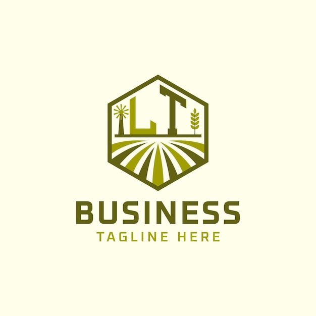 Diseño del logotipo de LT Farm Logotipo moderno de LT Agro para empresas sostenibles y respetuosas con el medio ambiente