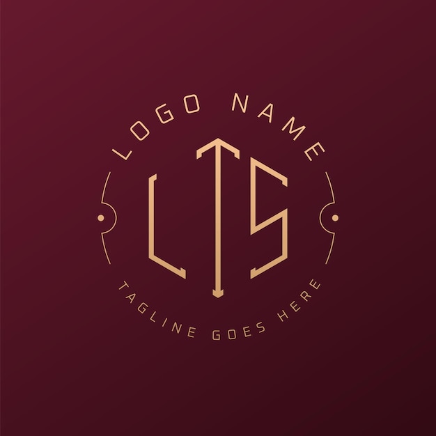 Diseño de logotipo de LTS de lujo Letra elegante LTS Monograma Logotipo minimalista Poligono LTS Modelo de diseño de logotipo