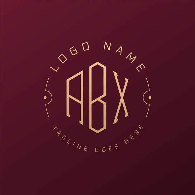 Diseño de logotipo de lujo ABX Elegante letra ABX monograma logotipo minimalista polígono plantilla de diseño de logotipo ABX