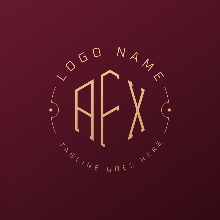 Vector diseño de logotipo de lujo afx letra elegante afx monograma logotipo minimalista poligono plantilla de diseño de logotipo afx