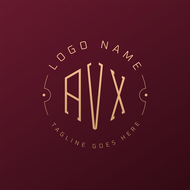 Diseño de logotipo de lujo AVX Letra elegante AVX Monograma Logotipo minimalista Poligono plantilla de diseño de logotipo AVX