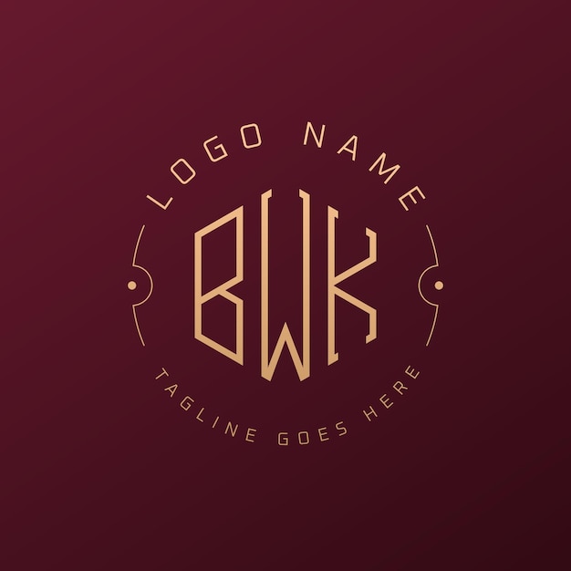 Diseño de logotipo de lujo BWK Letra elegante BWK Monograma Logotipo minimalista Poligono Modelo de diseño de logotipo BWK