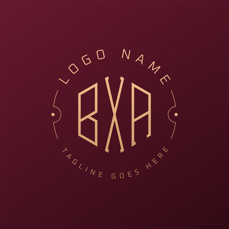 Vector diseño de logotipo de lujo de bxa letra elegante bxa monograma logotipo minimalista poligono bxa templata de diseño de logotipo