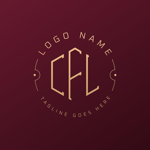 Diseño de logotipo de lujo CFL Letra elegante CFL Monograma Logotipo minimalista Poligono Template de diseño de logotipo CFL