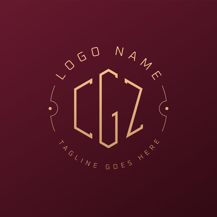 Vector diseño de logotipo de lujo cgz letra elegante cgz monograma logotipo minimalista poligono plantilla de diseño de logotipo cgz