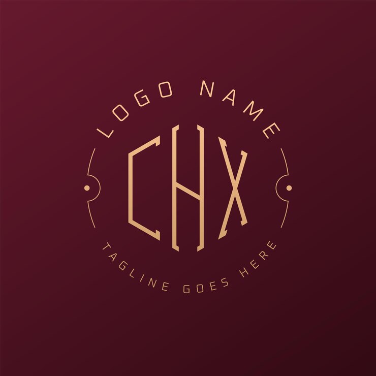 Vector diseño de logotipo de lujo chx letra elegante chx monograma logotipo minimalista poligono plantilla de diseño de logotipo chx