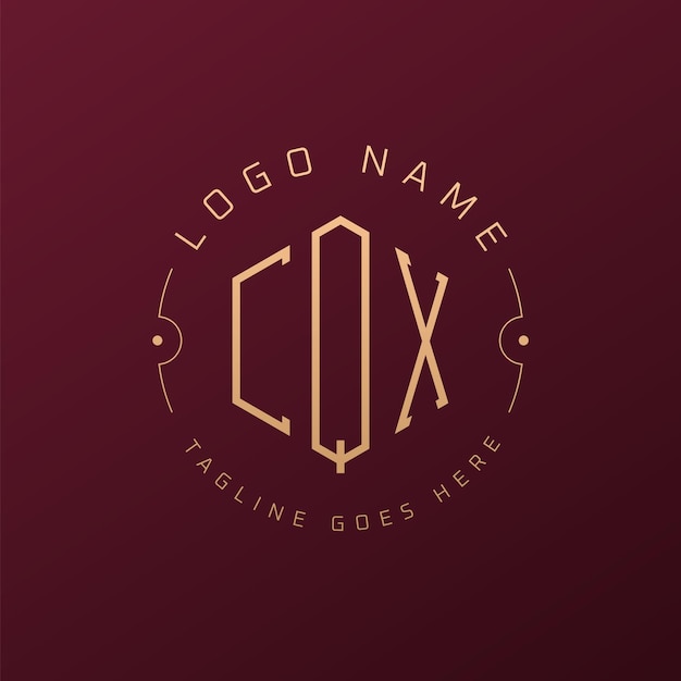 Diseño de logotipo de lujo CQX Letra elegante CQX Monograma Logotipo minimalista Poligono CQX Templata de diseño de logotipo