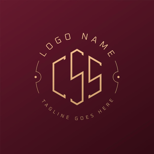 Diseño de logotipo de lujo CSS Letra elegante CSS Monograma Logotipo minimalista Poligono plantilla de diseño de logotipo CSS