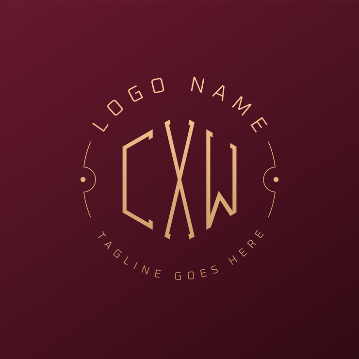 Vector diseño de logotipo de lujo cxw letra elegante cxw monograma logotipo minimalista poligono cxw template de diseño de logotipo