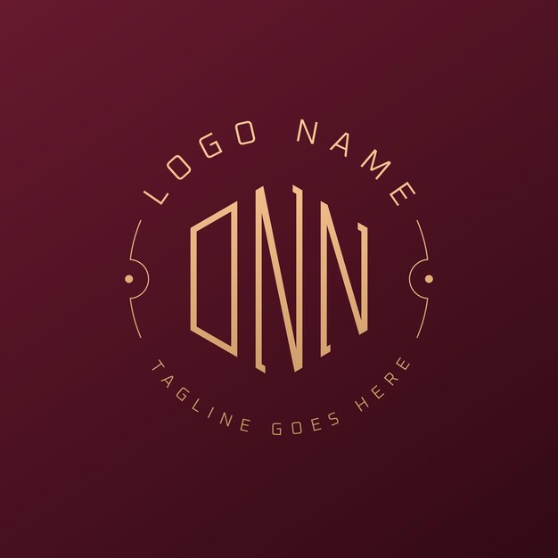 Diseño de logotipo de lujo de DNN Elegante letra de DNN Monograma de logotipo minimalista Poligono de DNN Template de diseño de logotipo