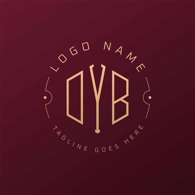 Diseño de logotipo de lujo DYB Letra elegante DYB Monograma Logotipo minimalista Poligono plantilla de diseño de logotipo DYB