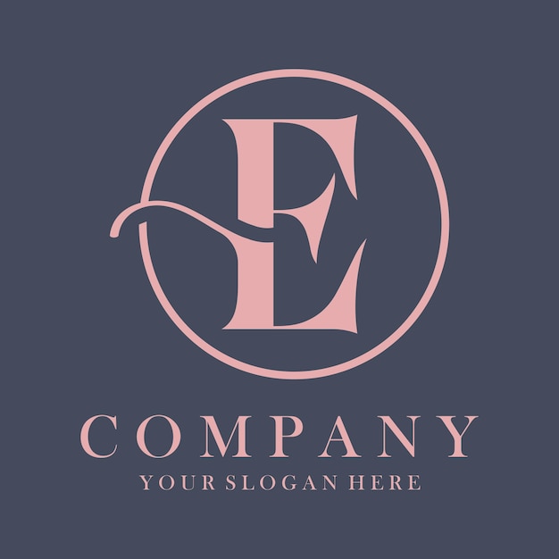 Diseño de logotipo de lujo E Vector de diseño de letras E