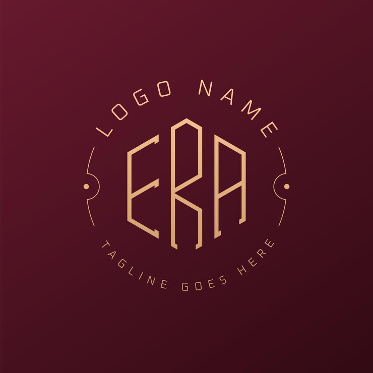 Vector diseño de logotipo de lujo de era elegante letra de era monograma logotipo minimalista polígono de era plantilla de diseño de logotipo