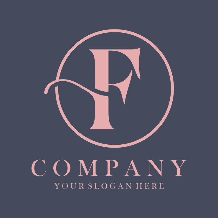 Vector diseño de logotipo de lujo f diseño de letras f vector
