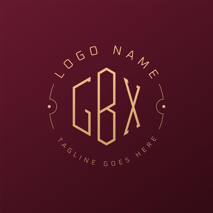 Vector diseño de logotipo de lujo gbx letra elegante gbx monograma logotipo minimalista poligono templata de diseño de logotipo gbx