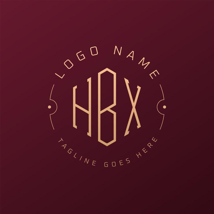 Vector diseño de logotipo de lujo de hbx letra elegante hbx monograma logotipo minimalista poligono template de diseño de logotipo hbx