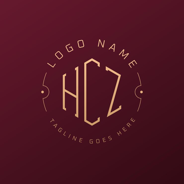 Vector diseño de logotipo de lujo de hcz letra elegante hcz monograma logotipo minimalista poligono plantilla de diseño de logotipo hcz