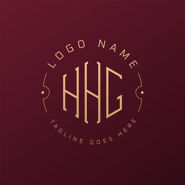Diseño de logotipo de lujo HHG Letra elegante HHG Monograma Logotipo minimalista Poligono plantilla de diseño de logotipo HHG