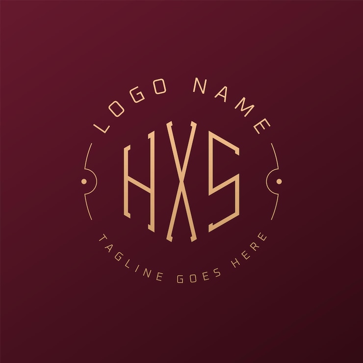 Vector diseño de logotipo de lujo hxs letra elegante hxs monograma logotipo minimalista polígono plantilla de diseño de logotipo hxs