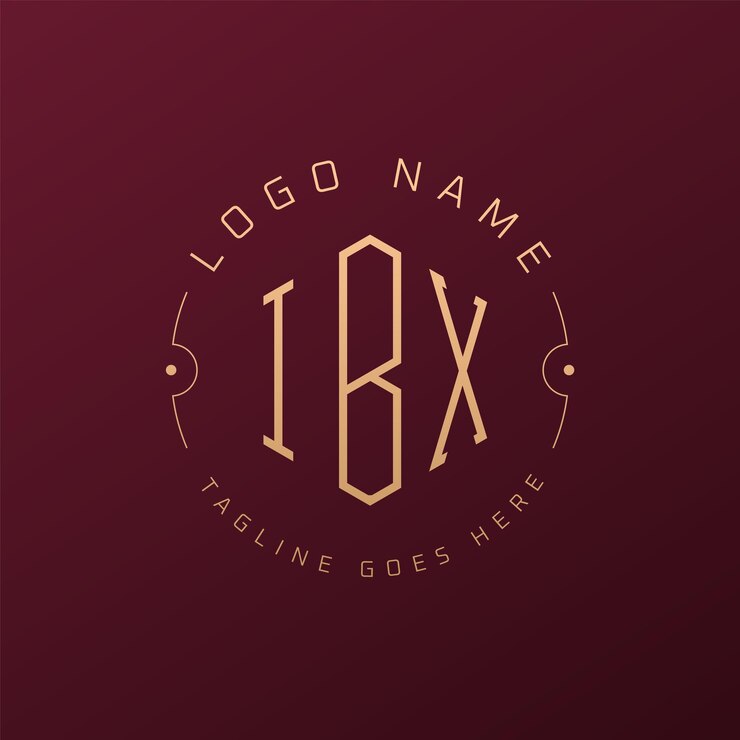 Vector diseño de logotipo de lujo ibx letra elegante ibx monograma logotipo minimalista poligono plantilla de diseño de logotipo ibx
