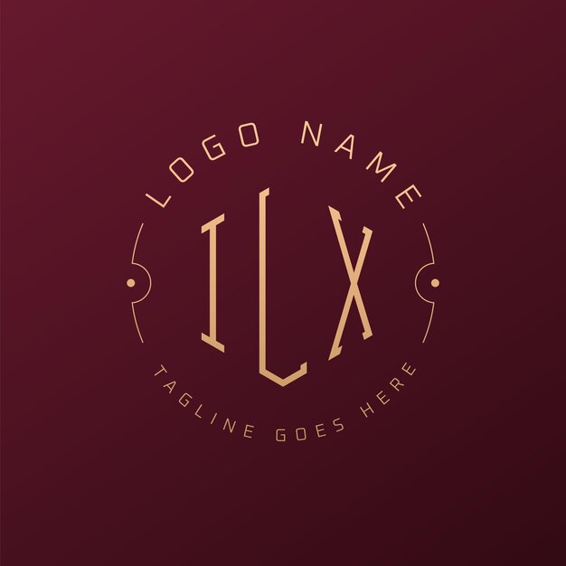 Diseño de logotipo de lujo ILX Letra elegante ILX Monograma Logotipo minimalista Poligono plantilla de diseño de logotipo ILX