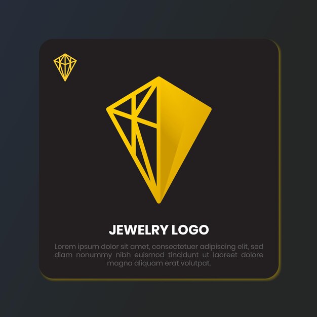 diseño de logotipo de lujo de joyas de diamantes de oro