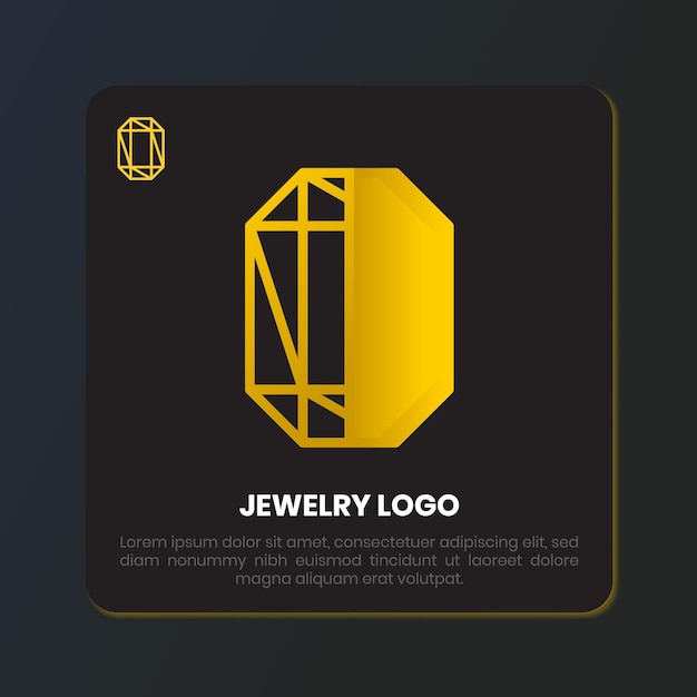 diseño de logotipo de lujo de joyas de diamantes de oro