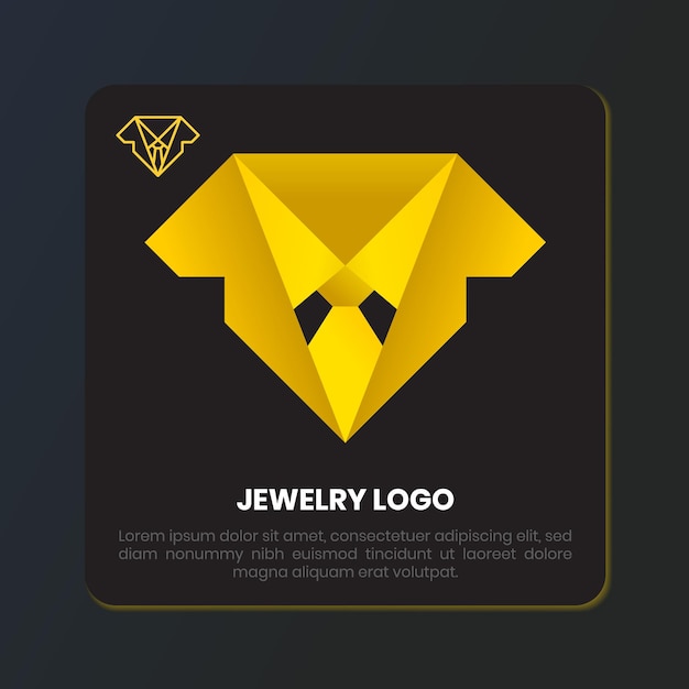 Vector diseño de logotipo de lujo de joyas de diamantes de oro