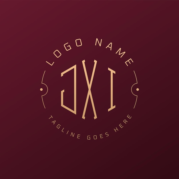 Diseño de logotipo de lujo JXI Letra elegante JXI Monograma Logotipo minimalista Poligono JXI Templata de diseño de logotipo